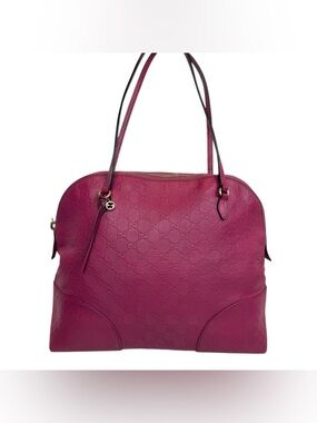 Gucci Bree Pink Embossed Leather Shoulder Tote